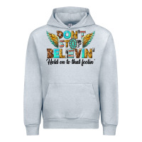 Heather Grey dont stop believing Urban Hoodie - texasbilliewilder