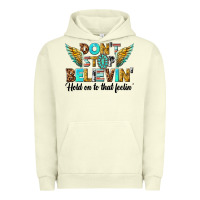 Pigment Pistachio dont stop believing Urban Hoodie - texasbilliewilder