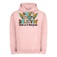 Pigment Salmon dont stop believing Urban Hoodie - texasbilliewilder