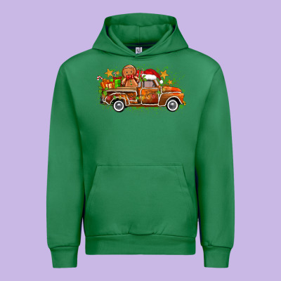 Christmas Gingerbread Truck Urban Hoodie Designed By Zillion Design Studio