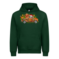 Forest Green christmas gingerbread truck Urban Hoodie - Zillion Design Studio