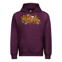 Mauve Wine christmas gingerbread truck Urban Hoodie - Zillion Design Studio