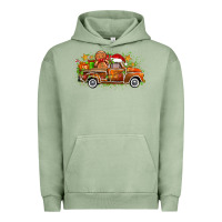 Pigment Oil Green christmas gingerbread truck Urban Hoodie - Zillion Design Studio