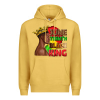 Antique Gold juneteenth black king Premium Hoodie - texasbilliewilder