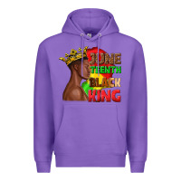 Purple juneteenth black king Premium Hoodie - texasbilliewilder