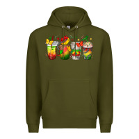 Army Green juneteenth coffee cups Premium Hoodie - texasbilliewilder
