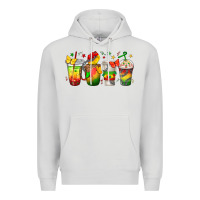 Dove Grey juneteenth coffee cups Premium Hoodie - texasbilliewilder