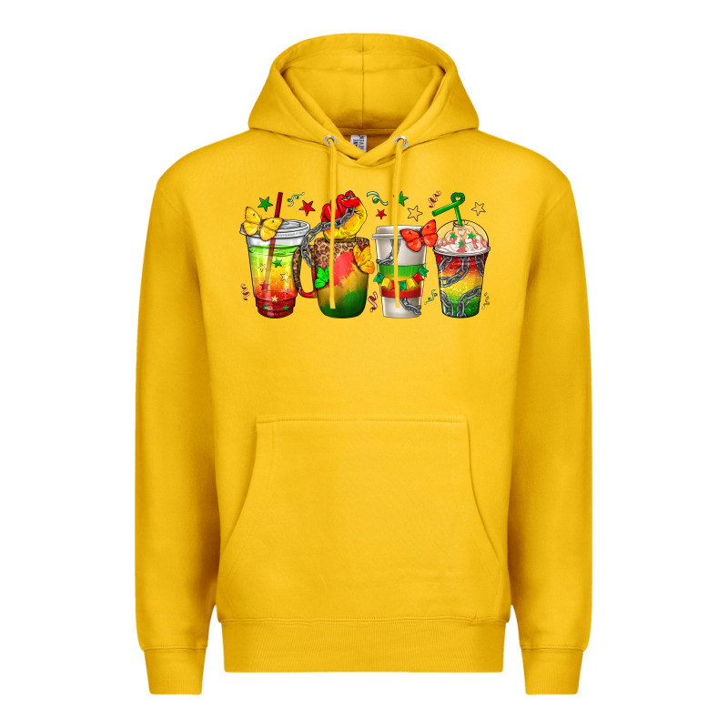 Juneteenth Coffee Cups Premium Hoodie by texasbilliewilder | Teevron