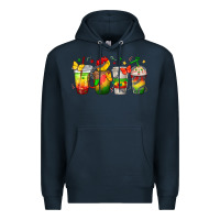 Navy juneteenth coffee cups Premium Hoodie - texasbilliewilder