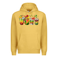 Antique Gold juneteenth coffee cups Premium Hoodie - texasbilliewilder