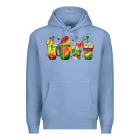 Colony Blue juneteenth coffee cups Premium Hoodie - texasbilliewilder
