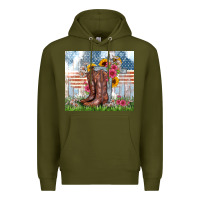Army Green christian western Premium Hoodie - Zillion Design Studio