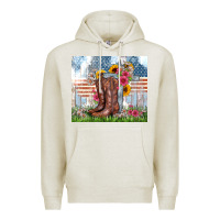 Oatmeal Heather christian western Premium Hoodie - Zillion Design Studio