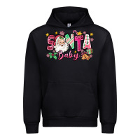 Black pink santa baby christmas Urban Hoodie - Zillion Design Studio