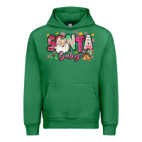 Emerald pink santa baby christmas Urban Hoodie - Zillion Design Studio