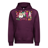 Mauve Wine pink santa baby christmas Urban Hoodie - Zillion Design Studio