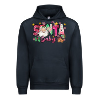Navy pink santa baby christmas Urban Hoodie - Zillion Design Studio