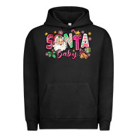 Pigment Black pink santa baby christmas Urban Hoodie - Zillion Design Studio