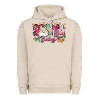 Pigment French Oak pink santa baby christmas Urban Hoodie - Zillion Design Studio