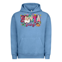 Pigment Pebble Blue pink santa baby christmas Urban Hoodie - Zillion Design Studio