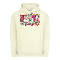 Pigment Pistachio pink santa baby christmas Urban Hoodie - Zillion Design Studio