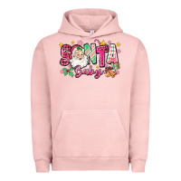 Pigment Salmon pink santa baby christmas Urban Hoodie - Zillion Design Studio