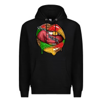 Black juneteenth day lips Premium Hoodie - texasbilliewilder