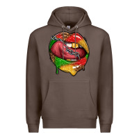 Coffee juneteenth day lips Premium Hoodie - texasbilliewilder