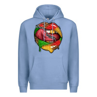 Colony Blue juneteenth day lips Premium Hoodie - texasbilliewilder