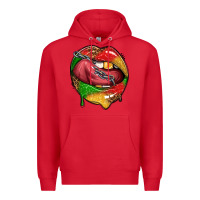 Red juneteenth day lips Premium Hoodie - texasbilliewilder
