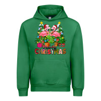Emerald merry christmas flamingo Urban Hoodie - Zillion Design Studio