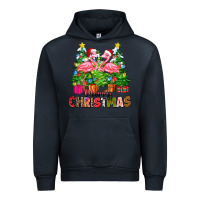 Navy merry christmas flamingo Urban Hoodie - Zillion Design Studio