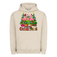 Pigment French Oak merry christmas flamingo Urban Hoodie - Zillion Design Studio