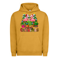Pigment Peanut Butter merry christmas flamingo Urban Hoodie - Zillion Design Studio