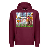 Burgundy christian western american made country raised Premium Hoodie - Zillion Design Studio