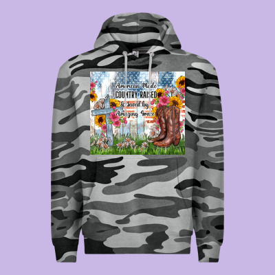 Christian Western American Made Country Raised Premium Hoodie Designed By Zillion Design Studio