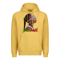 Antique Gold juneteenth black woman Premium Hoodie - texasbilliewilder