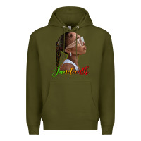 Army Green juneteenth black woman Premium Hoodie - texasbilliewilder