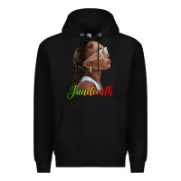 Black juneteenth black woman Premium Hoodie - texasbilliewilder