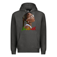 Charcoal Heather juneteenth black woman Premium Hoodie - texasbilliewilder