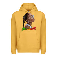 Mustard juneteenth black woman Premium Hoodie - texasbilliewilder