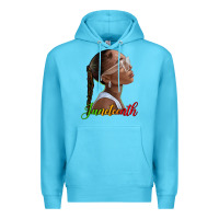 Ocean Blue juneteenth black woman Premium Hoodie - texasbilliewilder