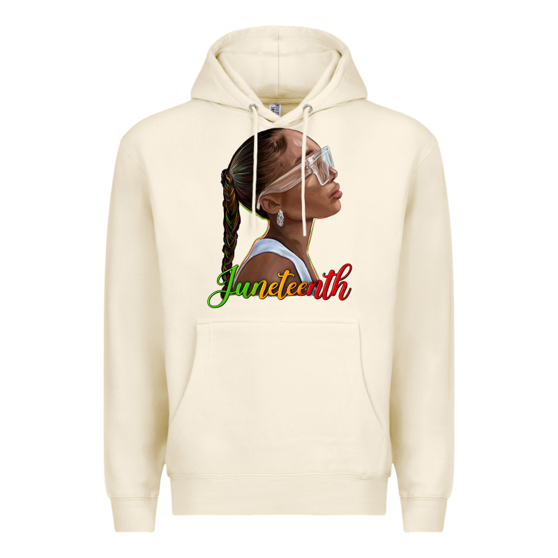 Juneteenth Black Woman Premium Hoodie by texasbilliewilder | Teevron