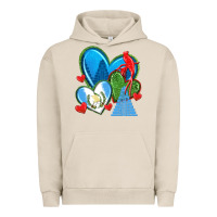 Pigment French Oak guatemala hearts Urban Hoodie - texasbilliewilder
