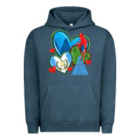 Pigment Midnight Navy guatemala hearts Urban Hoodie - texasbilliewilder