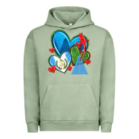 Pigment Oil Green guatemala hearts Urban Hoodie - texasbilliewilder
