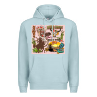 Blue Mist wild west western Premium Hoodie - Zillion Design Studio