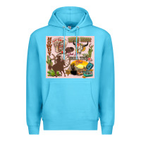 Ocean Blue wild west western Premium Hoodie - Zillion Design Studio
