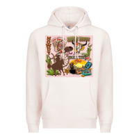 Pale Pink wild west western Premium Hoodie - Zillion Design Studio