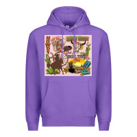 Purple wild west western Premium Hoodie - Zillion Design Studio